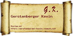 Gerstenberger Kevin névjegykártya