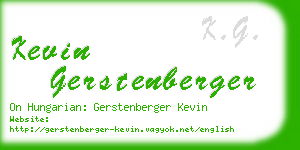 kevin gerstenberger business card